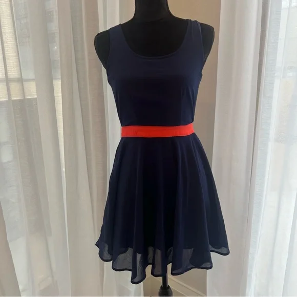 princess polly baby blue dress Blue Skater Dress main image 1